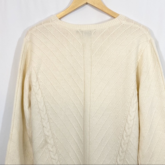 NWT Pendleton Ivory Merino Wool Knit Sweater Top - Picture 5 of 8